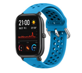 Strap-it Correa silicona agujeros Xiaomi Amazfit GTS (azul claro)