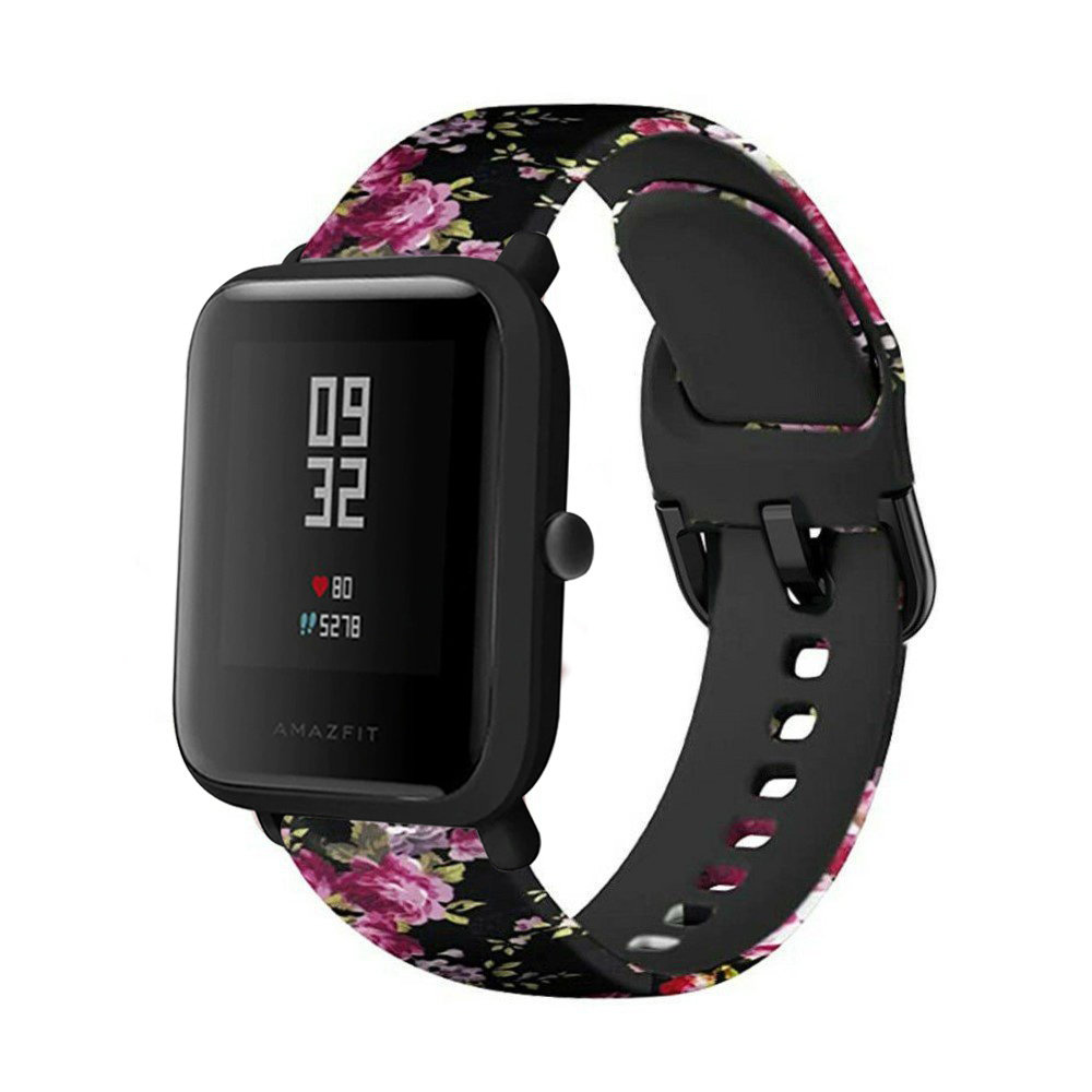 Strap-it Strap-it Correa flor rosa Xiaomi Amazfit Bip Strap-it Strap-it Correa flor rosa Xiaomi Amazfit Bip