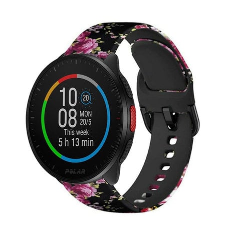 Strap-it Strap-it Correa flor rosa Polar Pacer Strap-it Strap-it Correa flor rosa Polar Pacer