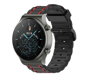 Strap-it Correa deportiva con hebilla Huawei Watch GT 2 Pro (negro/rojo) Strap-it Correa deportiva con hebilla Huawei Watch GT 2 Pro (negro/rojo)