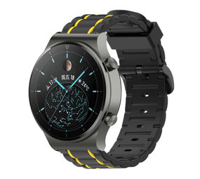 Strap-it Correa deportiva con hebilla Huawei Watch GT 2 Pro (negro/amarillo) Strap-it Correa deportiva con hebilla Huawei Watch GT 2 Pro (negro/amarillo)