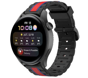 Strap-it Correa edición especial Huawei Watch 3 (Pro) (negro/rojo) Strap-it Correa edición especial Huawei Watch 3 (Pro) (negro/rojo)