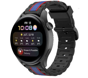 Strap-it Correa edición especial Huawei Watch 3 (Pro) (negro/azul) Strap-it Correa edición especial Huawei Watch 3 (Pro) (negro/azul)