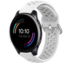 Strap-it Correa silicona agujeros OnePlus Watch (blanco)