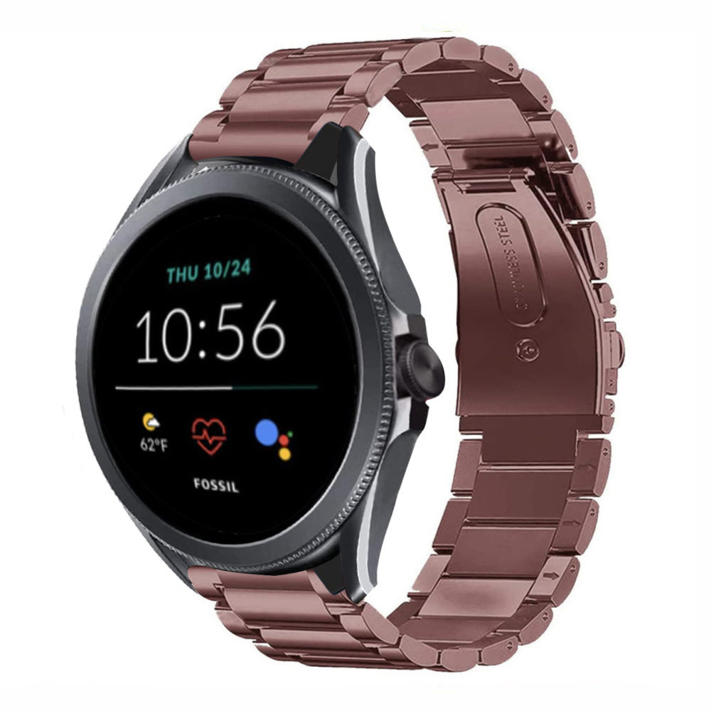 Strap-it Strap-it Fossil Gen 5e 44mm correa acero bronce-oro + juego herramientas Strap-it Strap-it Fossil Gen 5e 44mm correa acero bronce-oro + juego herramientas