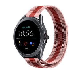 Strap-it Correa milanesa Fossil Gen 5e 44mm (rojo/rosa) Strap-it Correa milanesa Fossil Gen 5e 44mm (rojo/rosa)