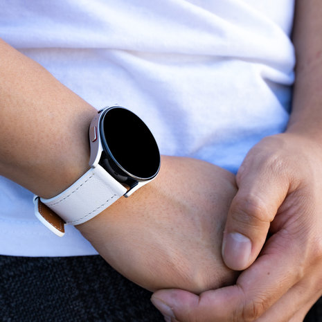 Correa cuero Xiaomi Watch S1 (blanco) 