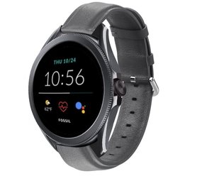 Strap-it Correa cuero Fossil Gen 5e 44mm (gris oscuro) Strap-it Correa cuero Fossil Gen 5e 44mm (gris oscuro)