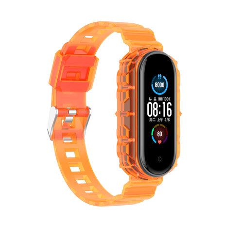 Strap-it Strap-it Correa TPU transparente Xiaomi Mi Band 5 (naranja) Strap-it Strap-it Correa TPU transparente Xiaomi Mi Band 5 (naranja)