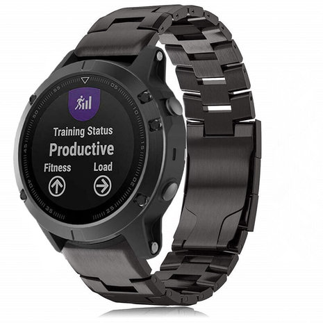 Garmin Fenix 7 Pro Saphiro Solar Titanium Gris Carbón con Correa Negra