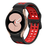 Strap-it Correa cuadrada deportiva Samsung Galaxy Watch 4 40mm (negro/rojo) Strap-it Correa cuadrada deportiva Samsung Galaxy Watch 4 40mm (negro/rojo)