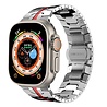 Strap-it Strap-it Correa hierro acero Apple Watch (plata/rojo) Strap-it Strap-it Correa hierro acero Apple Watch (plata/rojo)