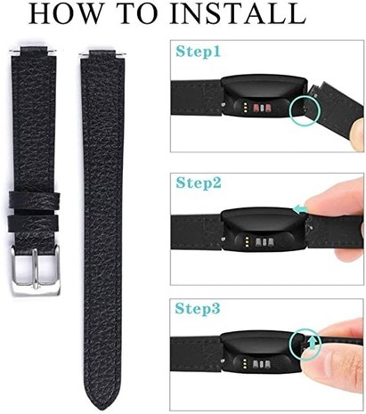 Strap-it Strap-it Correa cuero Fitbit Inspire 3 (negro) Strap-it Strap-it Correa cuero Fitbit Inspire 3 (negro)