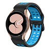 Strap-it Strap-it Correa cuadrada deportiva Samsung Galaxy Watch 4 44mm (negro/azul claro) Strap-it Strap-it Correa cuadrada deportiva Samsung Galaxy Watch 4 44mm (negro/azul claro)