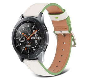 Strap-it Correa cuero Samsung Galaxy Watch 46mm (blanco-verde) Strap-it Correa cuero Samsung Galaxy Watch 46mm (blanco-verde)