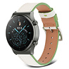 Strap-it Strap-it Correa cuero Huawei Watch GT 2 Pro (blanco-verde) Strap-it Strap-it Correa cuero Huawei Watch GT 2 Pro (blanco-verde)