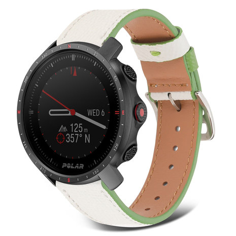 Strap-it Strap-it Correa cuero Polar Grit X Pro (blanco-verde) Strap-it Strap-it Correa cuero Polar Grit X Pro (blanco-verde)