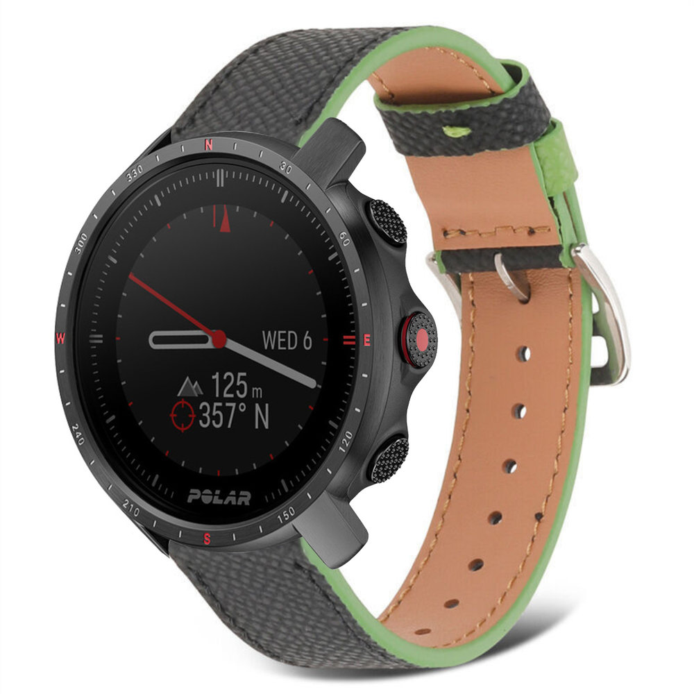 Strap-it Strap-it Correa cuero Polar Grit X Pro (negro-verde) Strap-it Strap-it Correa cuero Polar Grit X Pro (negro-verde)