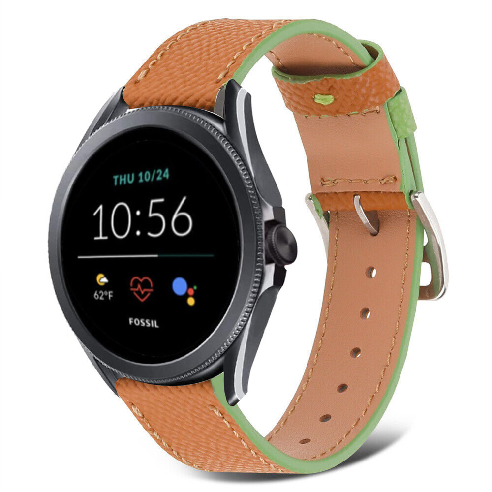 Strap-it Strap-it Correa cuero Fossil Gen 5e 44mm (marrón-verde) Strap-it Strap-it Correa cuero Fossil Gen 5e 44mm (marrón-verde)