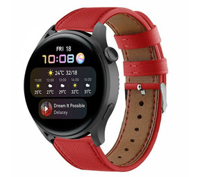 Strap-it Correa cuero Huawei Watch 3 (Pro) (rojo) Strap-it Correa cuero Huawei Watch 3 (Pro) (rojo)