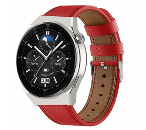 Strap-it Correa cuero Huawei Watch GT 3 Pro 46mm (rojo) Strap-it Correa cuero Huawei Watch GT 3 Pro 46mm (rojo)