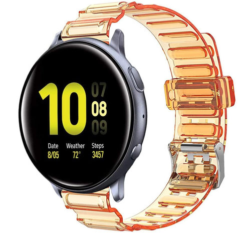 Strap-it Strap-it Correa cristal Samsung Galaxy Watch Active (naranja transparente) Strap-it Strap-it Correa cristal Samsung Galaxy Watch Active (naranja transparente)