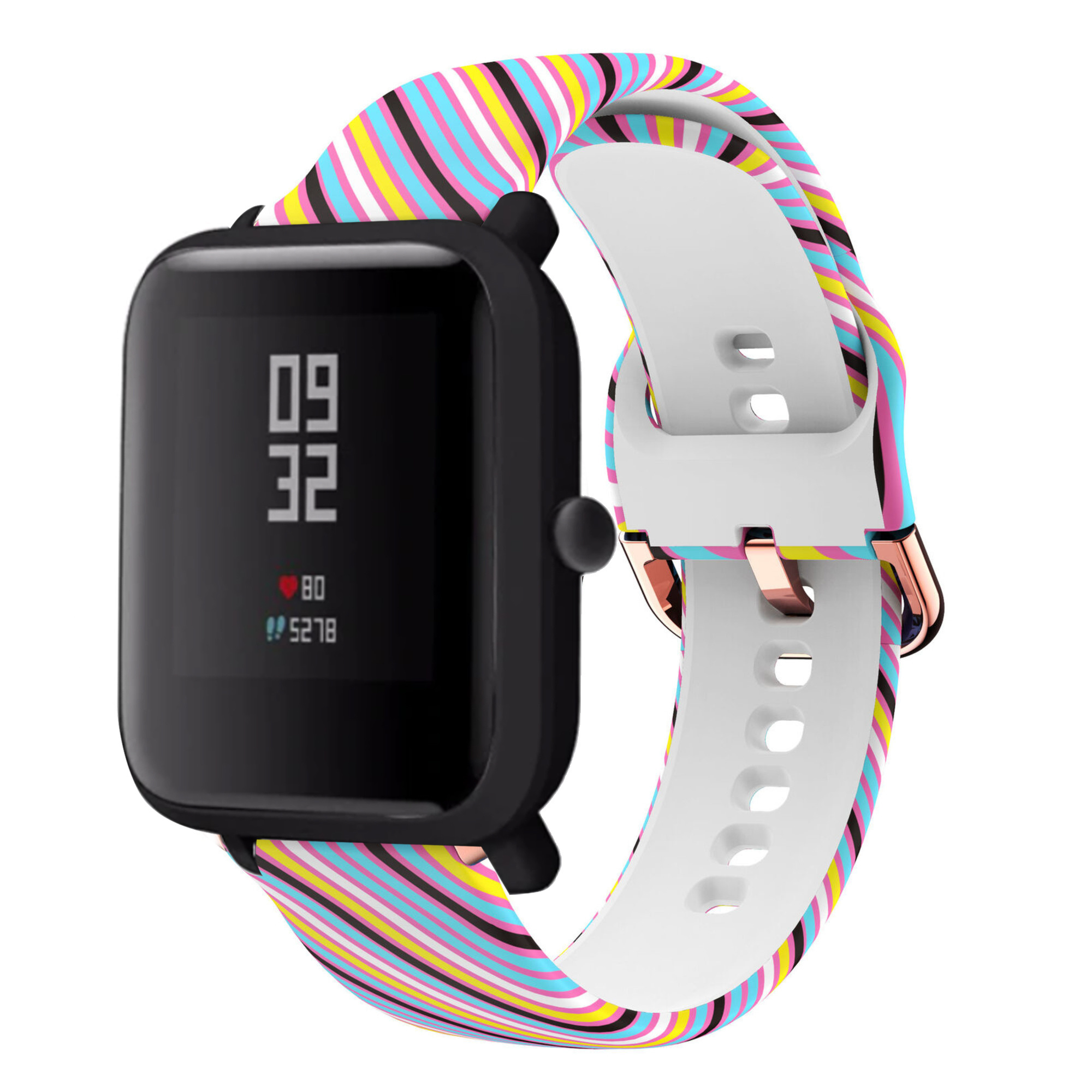 Correas de nylon a rayas para Amazfit GTS 4 Mini