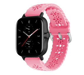 Strap-it Correa silicona estampada Amazfit GTS 2 (rosa brillante)
