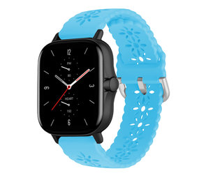 Strap-it Correa silicona estampada Amazfit GTS 2 (azul claro)