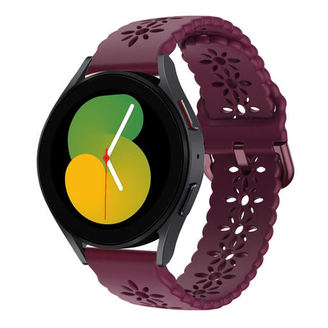 Strap-it Strap-it Correa silicona estampada Samsung Galaxy Watch 5 40mm (burdeos)