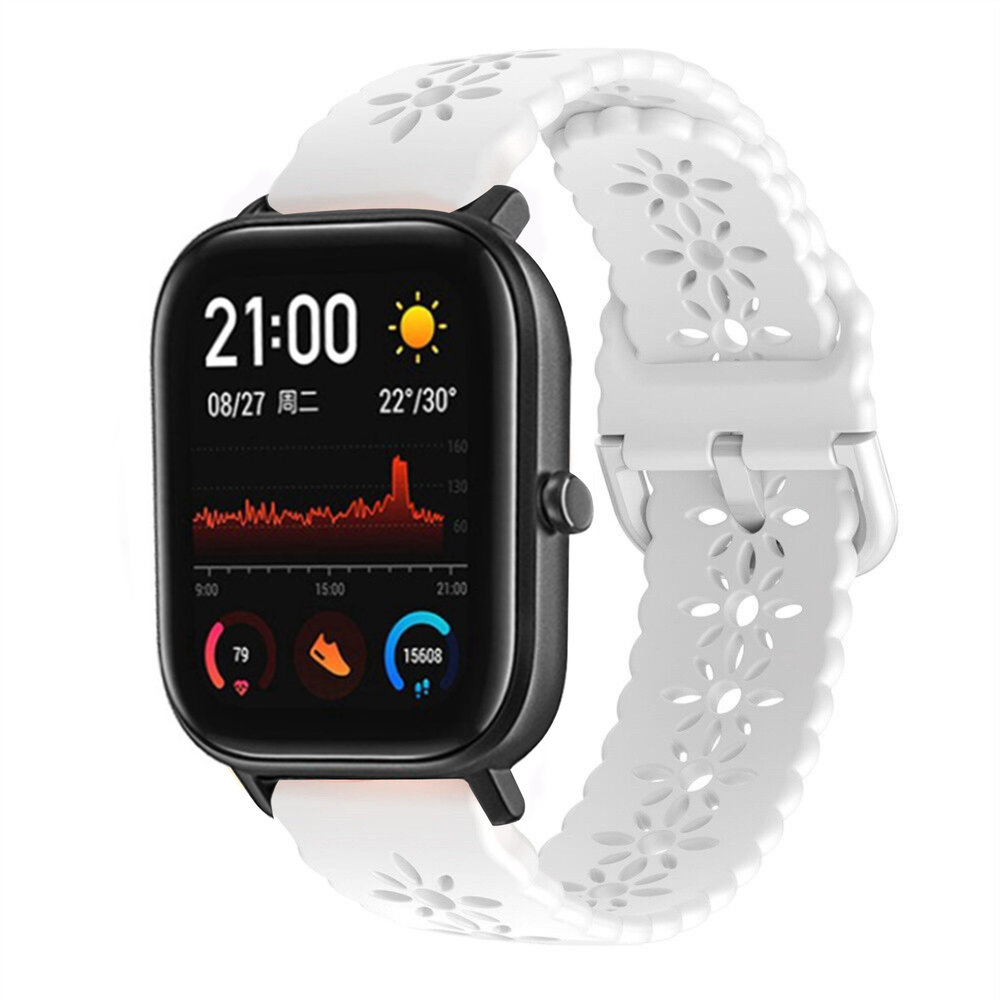 Strap-it Strap-it Correa silicona estampada Xiaomi Amazfit GTS (blanco)