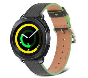 Strap-it Correa cuero Samsung Gear Sport (negro-verde) Strap-it Correa cuero Samsung Gear Sport (negro-verde)