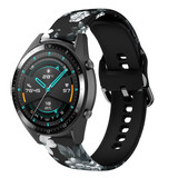 Strap-it Correa Grey Flower Huawei Watch GT 2 42mm Strap-it Correa Grey Flower Huawei Watch GT 2 42mm