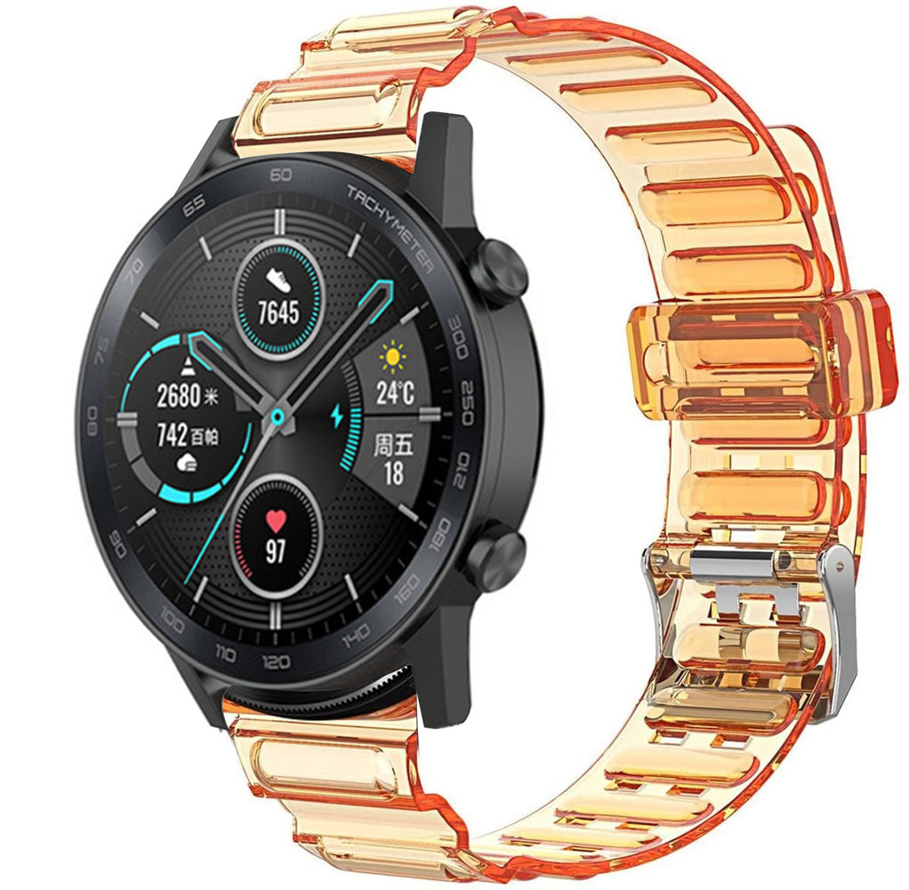 Strap-it Strap-it Correa cristal Honor Magic Watch 2 (naranja transparente) Strap-it Strap-it Correa cristal Honor Magic Watch 2 (naranja transparente)