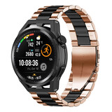 Strap-it Correa acero Huawei Watch GT Runner (oro rosa/negro) Strap-it Correa acero Huawei Watch GT Runner (oro rosa/negro)