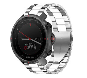 Strap-it Correa acero Polar Grit X Pro (plata/blanco) Strap-it Correa acero Polar Grit X Pro (plata/blanco)