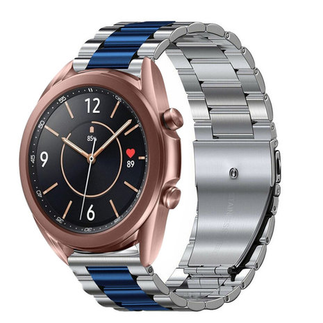 Strap-it Strap-it Correa acero Samsung Galaxy Watch 3 41mm (plata/azul) Strap-it Strap-it Correa acero Samsung Galaxy Watch 3 41mm (plata/azul)