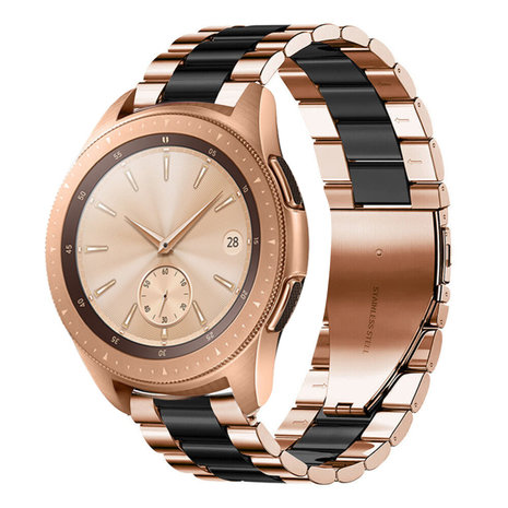 Correa acero Samsung Galaxy Watch 42mm oro rosa negro Correasmartwatch.es