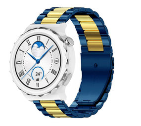 Strap-it Correa acero Huawei Watch GT 3 Pro 43mm (azul/dorado) Strap-it Correa acero Huawei Watch GT 3 Pro 43mm (azul/dorado)