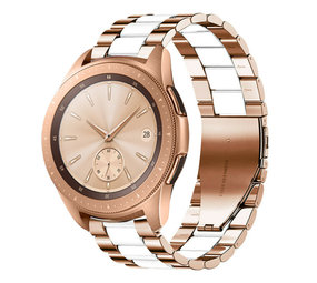 Strap-it Correa acero Samsung Galaxy Watch 42mm (oro rosa/blanco) Strap-it Correa acero Samsung Galaxy Watch 42mm (oro rosa/blanco)