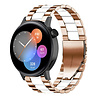 Strap-it Strap-it Correa acero Huawei Watch GT 3 42mm (oro rosa/blanco) Strap-it Strap-it Correa acero Huawei Watch GT 3 42mm (oro rosa/blanco)