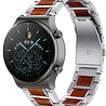 Strap-it Strap-it Correa madera/acero Huawei Watch GT 2 Pro (plata) Strap-it Strap-it Correa madera/acero Huawei Watch GT 2 Pro (plata)