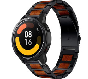 Strap-it Correa madera/acero Xiaomi Watch S1 (negro) Strap-it Correa madera/acero Xiaomi Watch S1 (negro)