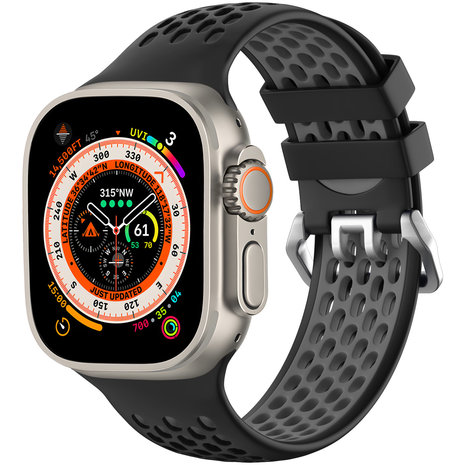 Strap-it Strap-it Correa deportiva Apple Watch con hebilla (negro/gris) Strap-it Strap-it Correa deportiva Apple Watch con hebilla (negro/gris)
