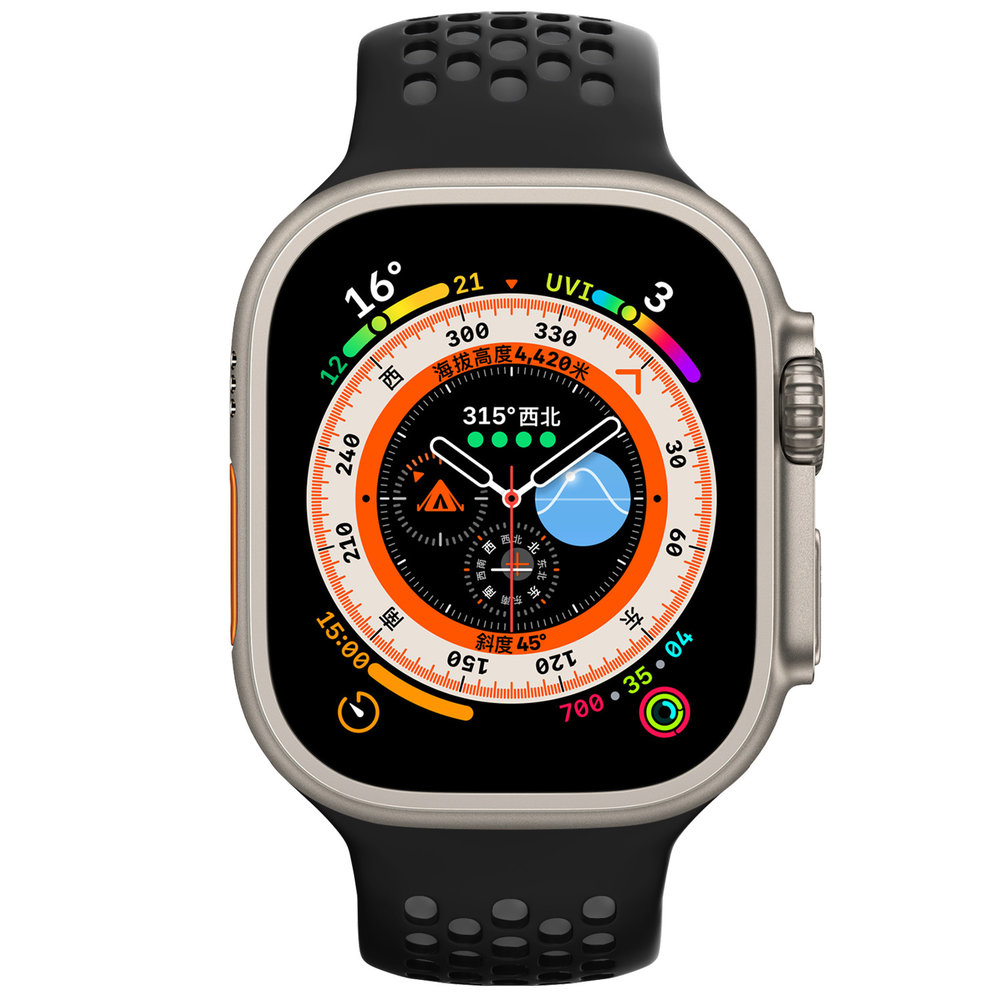 Strap-it Strap-it Correa deportiva Apple Watch con hebilla (negro/gris) Strap-it Strap-it Correa deportiva Apple Watch con hebilla (negro/gris)