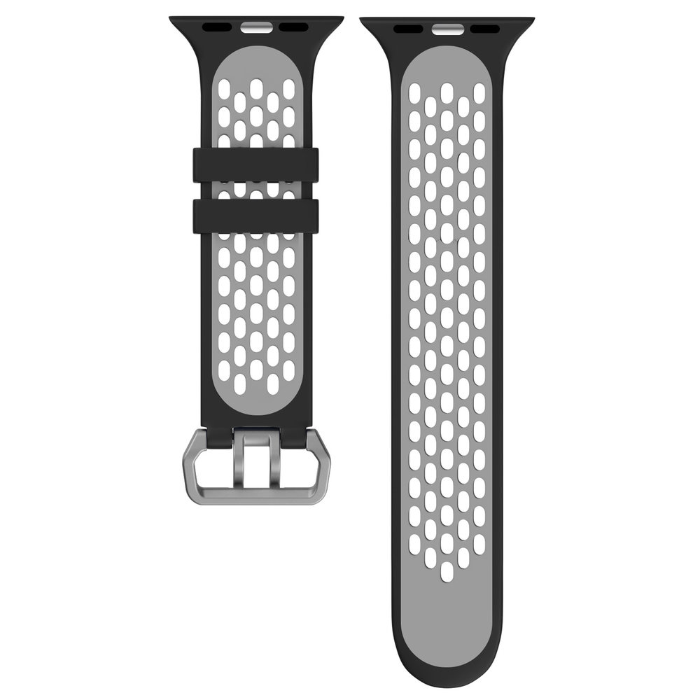 Strap-it Strap-it Correa deportiva Apple Watch con hebilla (negro/gris) Strap-it Strap-it Correa deportiva Apple Watch con hebilla (negro/gris)