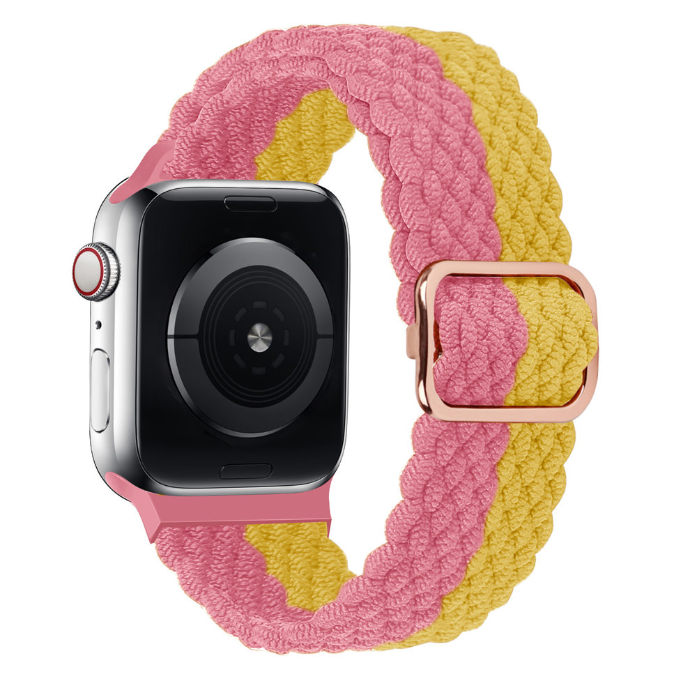 Strap-it Strap-it Correa ajustable nylon tejido Apple Watch (amarillo/rosa) Strap-it Strap-it Correa ajustable nylon tejido Apple Watch (amarillo/rosa)