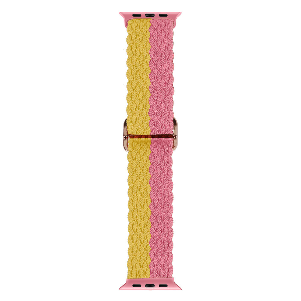 Strap-it Strap-it Correa ajustable nylon tejido Apple Watch (amarillo/rosa) Strap-it Strap-it Correa ajustable nylon tejido Apple Watch (amarillo/rosa)