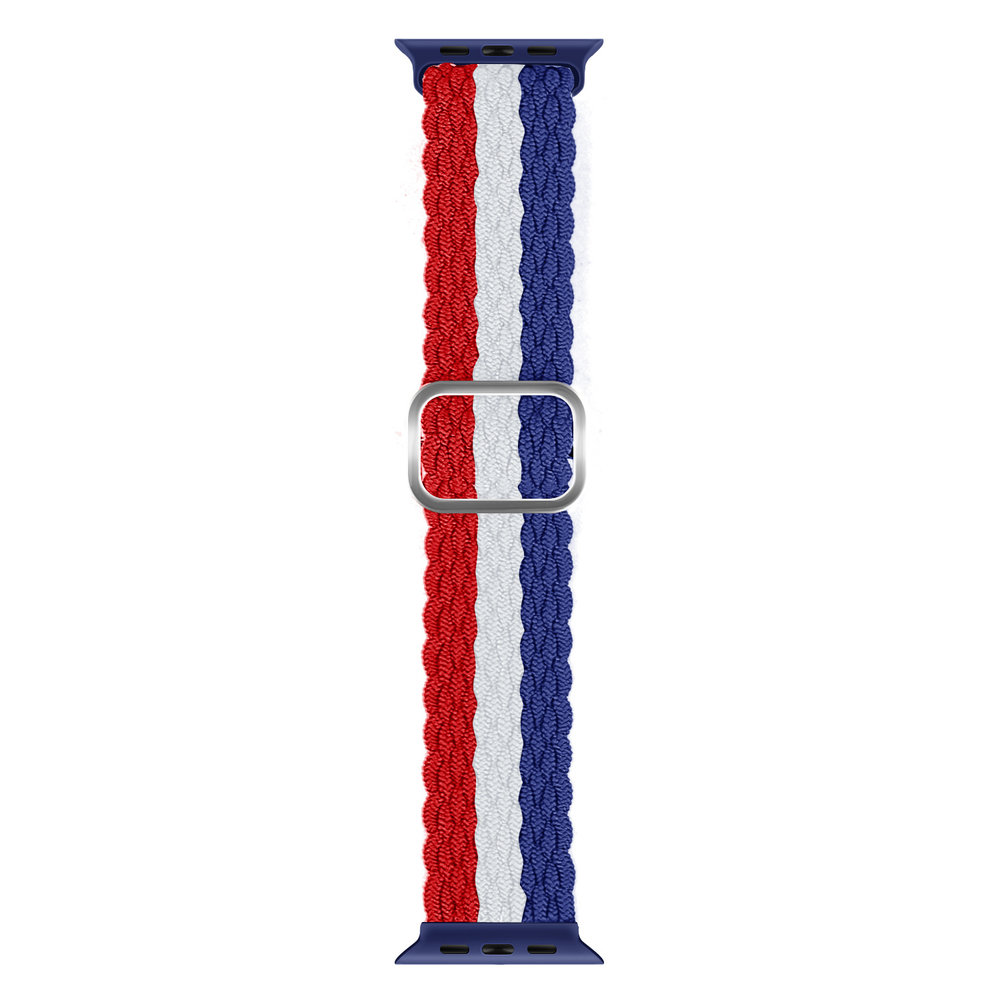 Strap-it Strap-it Correa ajustable nylon tejido Apple Watch (rojo/blanco/azul) Strap-it Strap-it Correa ajustable nylon tejido Apple Watch (rojo/blanco/azul)