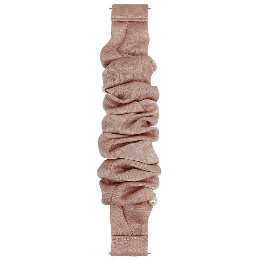 Strap-it Strap-it Correa Scrunchie Samsung Galaxy Watch 42mm (beige con perlas) Strap-it Strap-it Correa Scrunchie Samsung Galaxy Watch 42mm (beige con perlas)